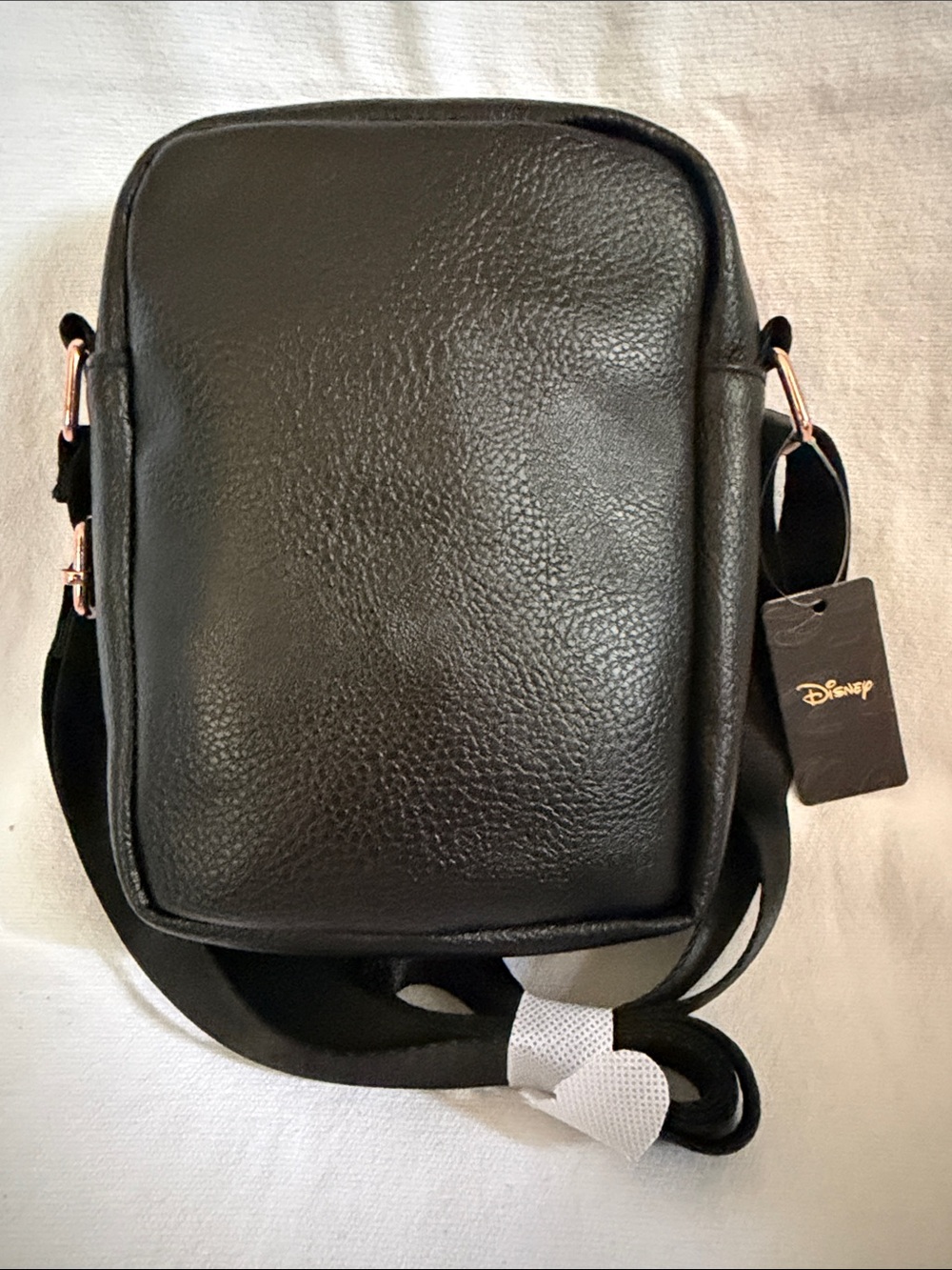 Disney Black Mickey Embossed Mini Crossbody Bag with Rose-Gold Hardware - Picture 2 of 3